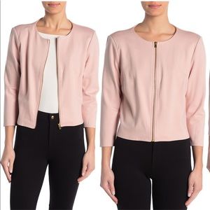 Philosophy Apparel Ponte Zip Jacket, Light Blush